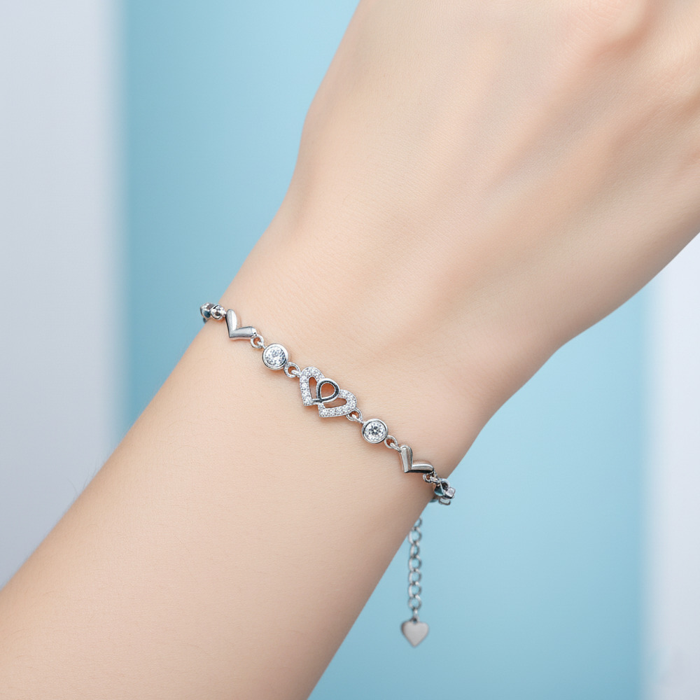 LOVE Heart Charm Bracelet