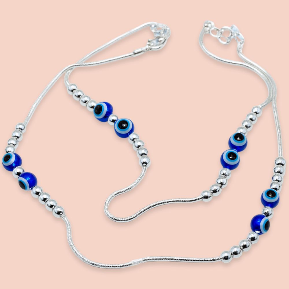 Silver Heart Charm Anklet