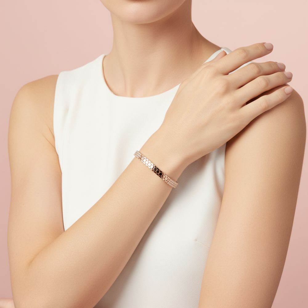 Rose Gold Plated Honeycomb