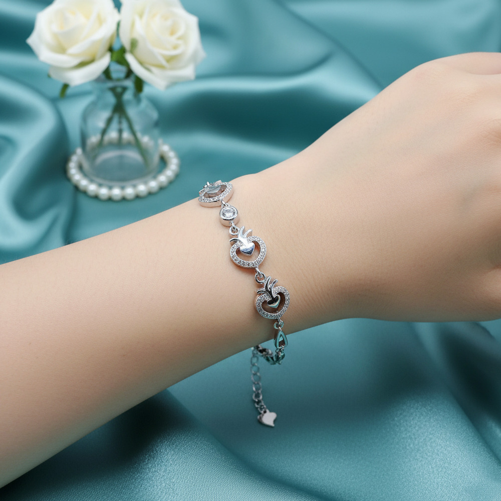 Twin Heart Crystal Bracelet