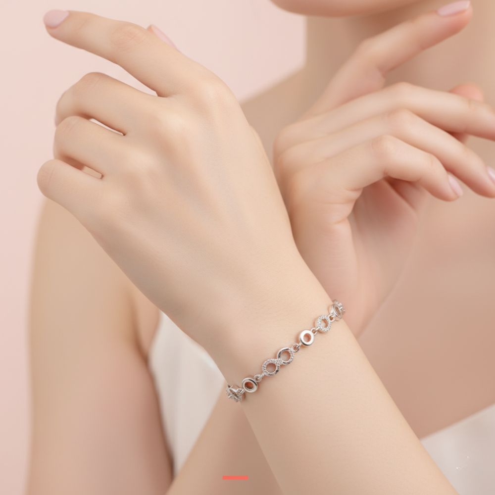 Womens Circle Link Bracelet